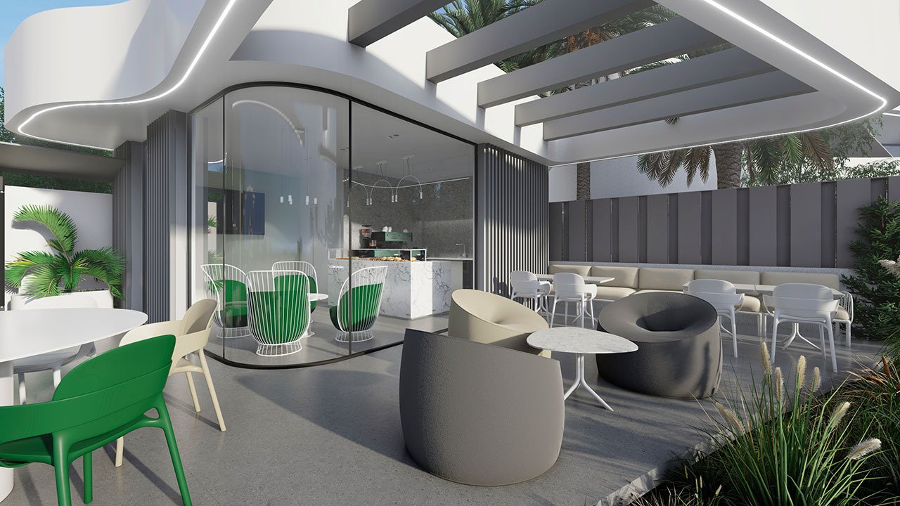 Penthouse-Wohnungen mit 2 Schlafzimmern, 2 Bädern, Klimaanlage und Einbauküchen mit Elektrogeräten in abgeschlossener Anlage mit Gemeinschaftspool