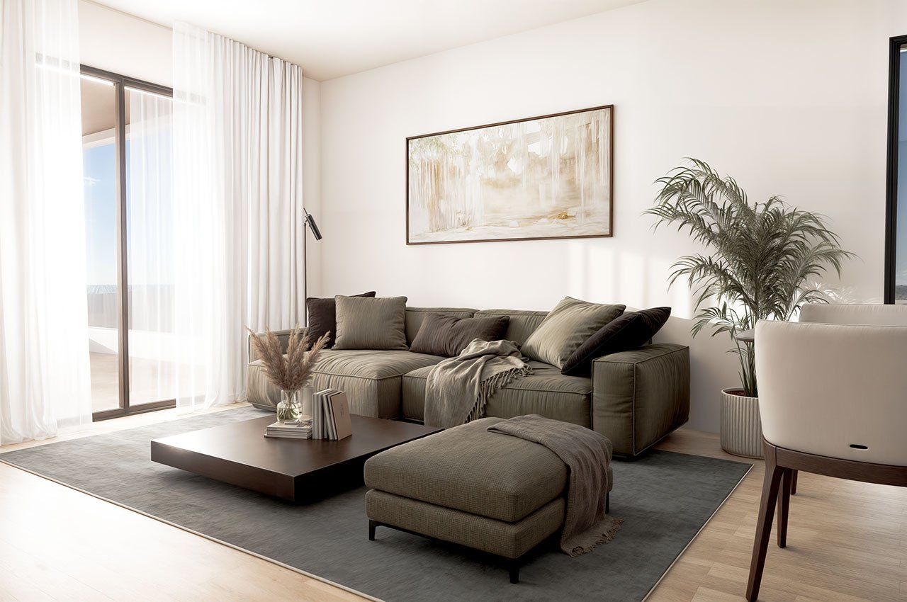 Appartements mit 2 Schlafzimmern, 2 Bädern, Gemeinschaftspools und Meerblick