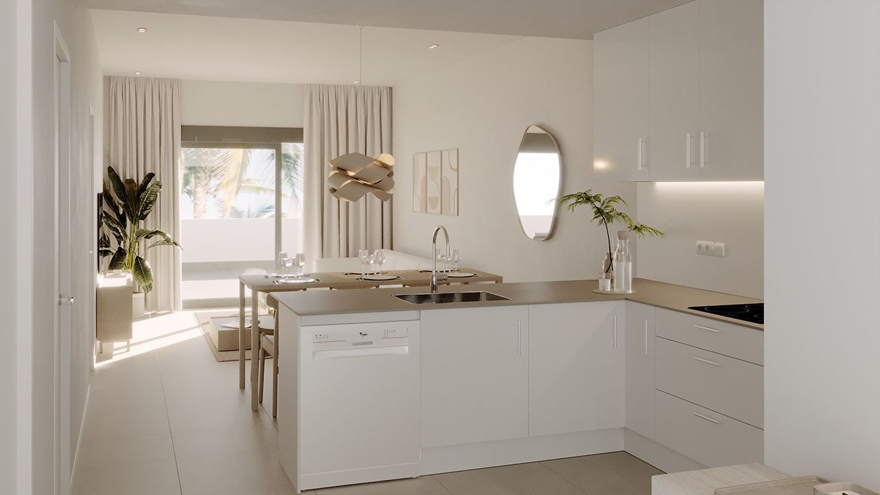 Appartements mit 2 Schlafzimmern, 2 Bädern, Klimaanlage, Tiefgaragenstellplatz und Gemeinschaftspool