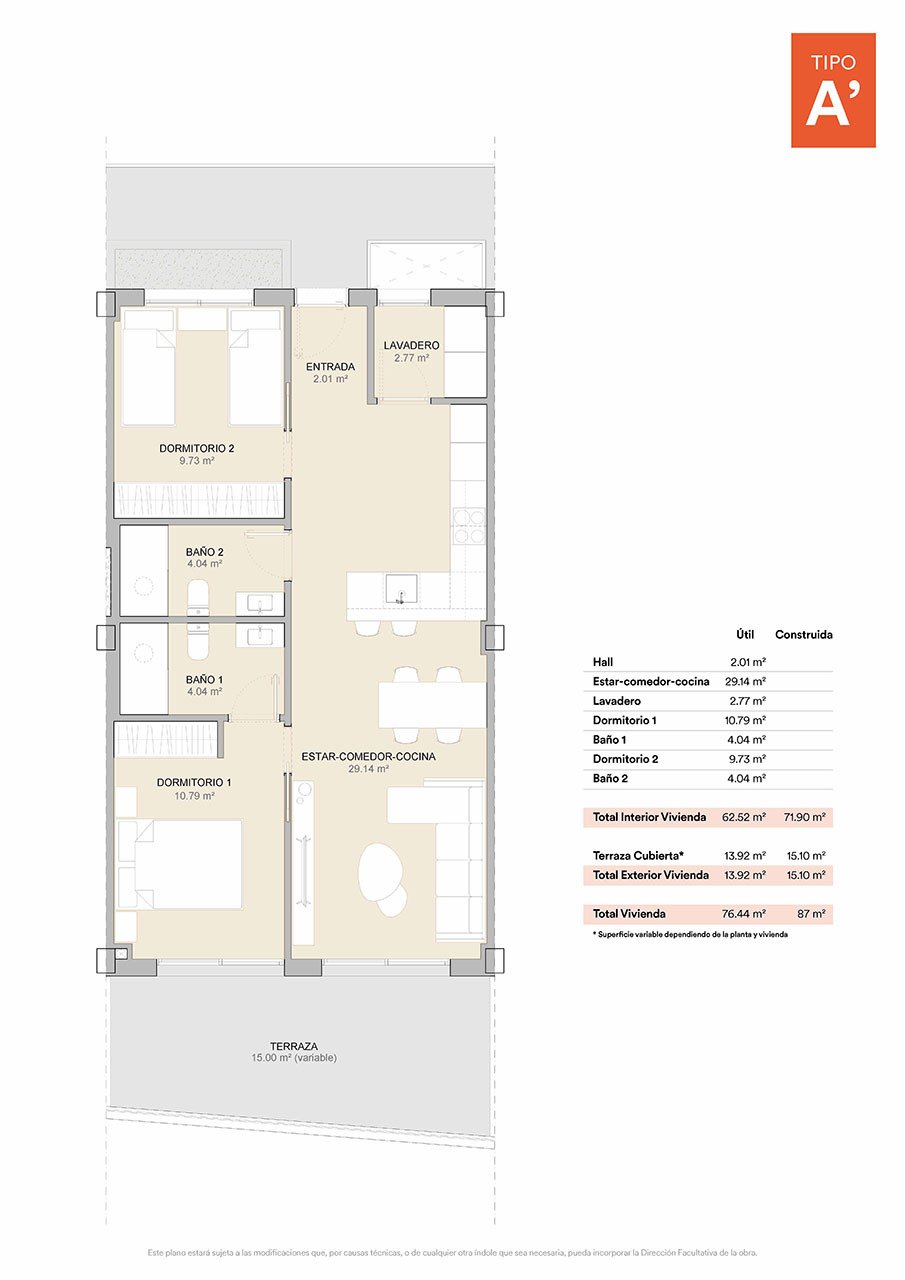 Appartements mit 2 Schlafzimmern, 2 Bädern, Klimaanlage, Tiefgaragenstellplatz und Gemeinschaftspool