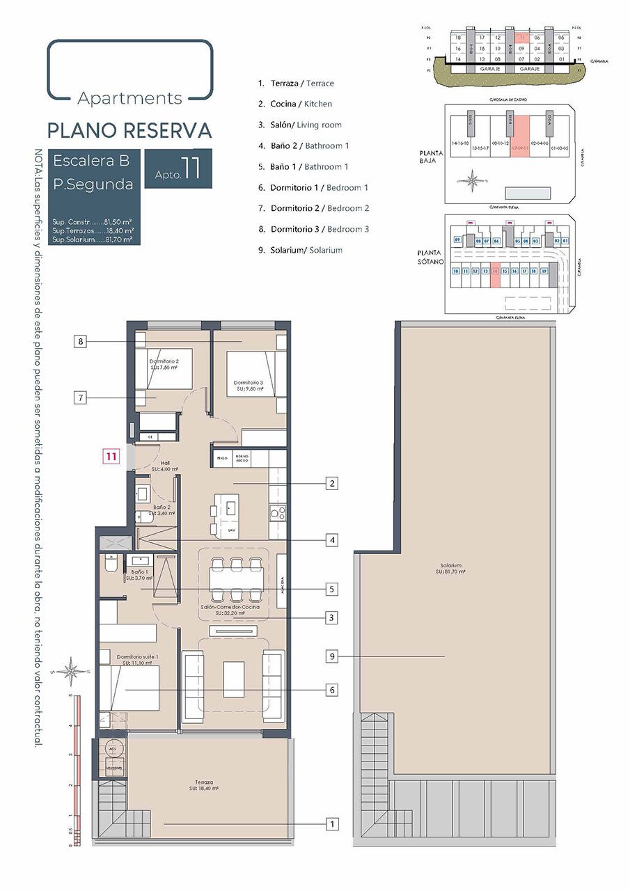 Penthouse-Wohnungen mit 3 Schlafzimmern, 2 Bädern, Dachterrasse, Tiefgaragenstellplatz und Gemeinschaftspool