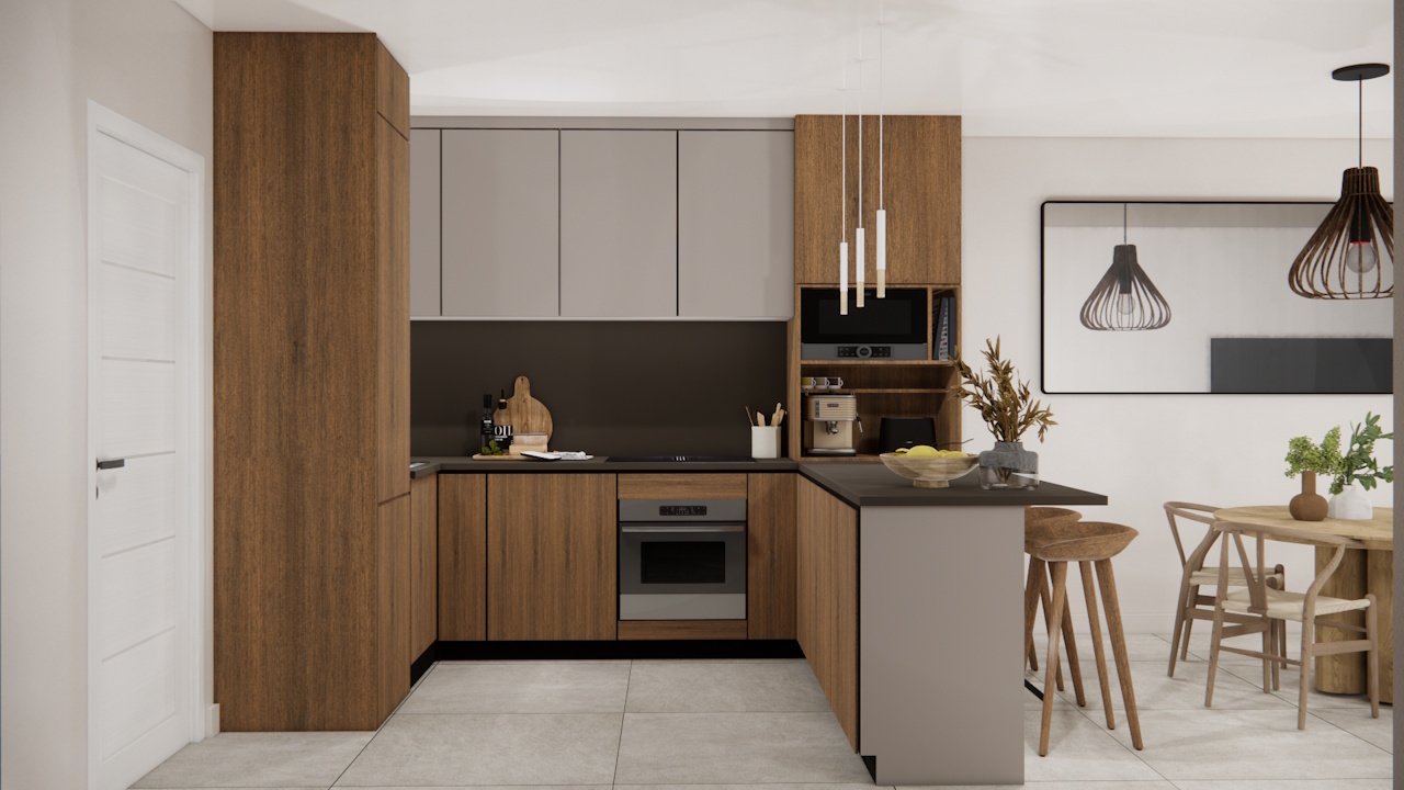 Erdgeschoss-Wohnungen mit 2 Schlafzimmern, 2 Bädern, Vorinstallation Klimaanlage, Fußbodenheizung in Bädern und optionalem Whirlpool