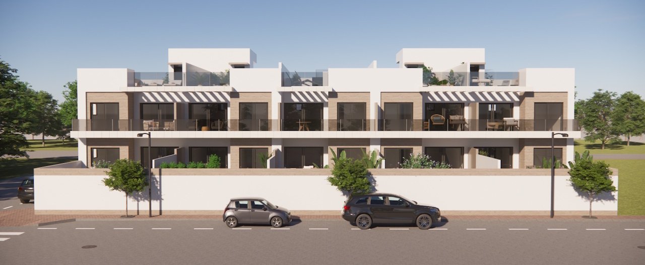 Erdgeschoss-Wohnungen mit 2 Schlafzimmern, 2 Bädern, Vorinstallation Klimaanlage, Fußbodenheizung in Bädern und optionalem Whirlpool