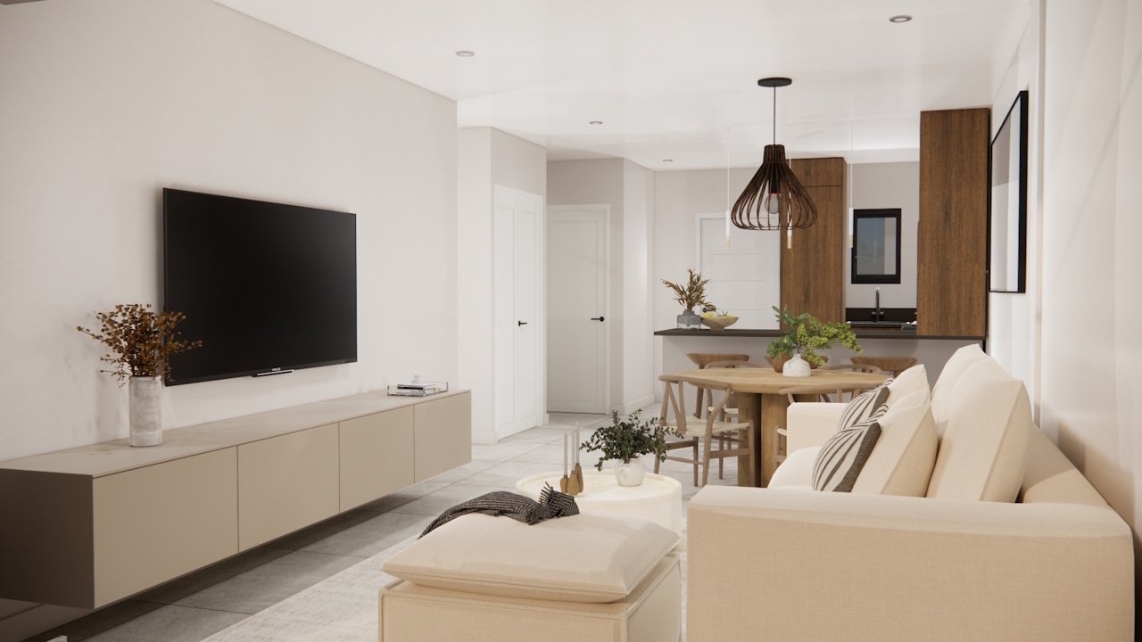 Erdgeschoss-Wohnungen mit 2 Schlafzimmern, 2 Bädern, Vorinstallation Klimaanlage, Fußbodenheizung in Bädern und optionalem Whirlpool