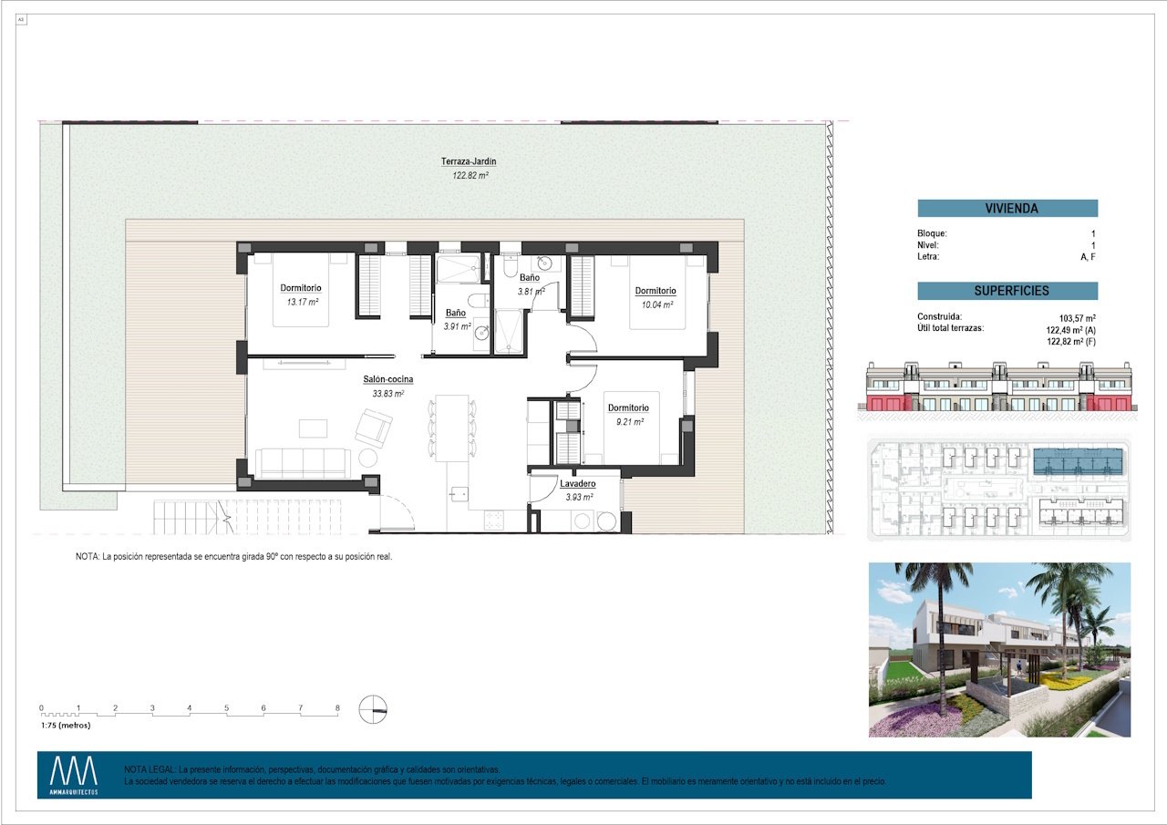 Erdgeschoss-Wohnungen mit 3 Schlafzimmern, 2 Bädern, Tiefgaragenstellplatz und Gemeinschaftspool neben Serena Golf