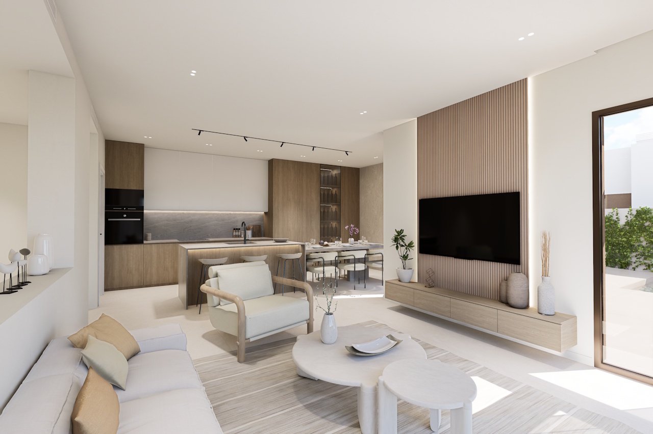 Villen mit 3 Schlafzimmern, 3 Bädern, Dachterrasse, Tiefgaragenstellplatz und Gemeinschaftspool neben Serena Golf