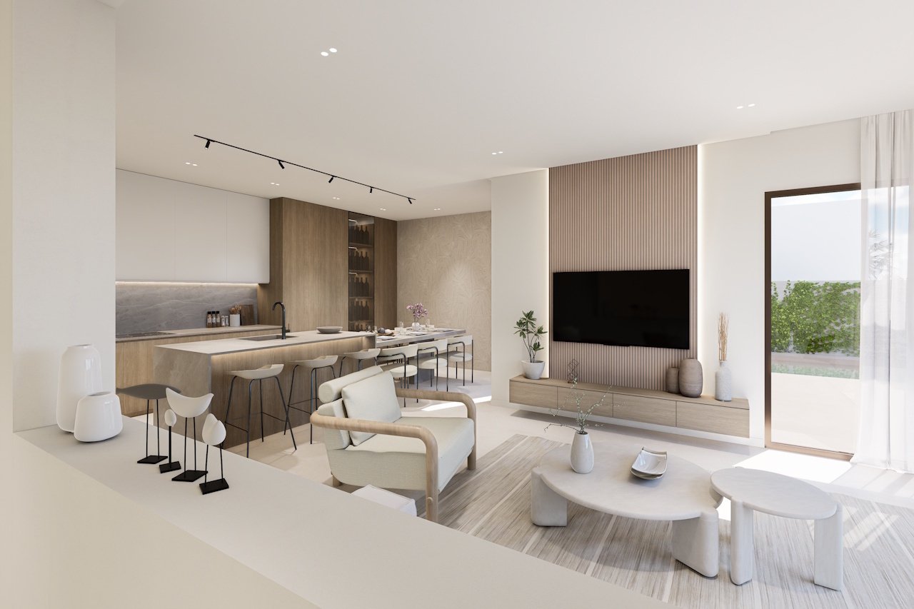 Villen mit 3 Schlafzimmern, 3 Bädern, Dachterrasse, Tiefgaragenstellplatz und Gemeinschaftspool neben Serena Golf