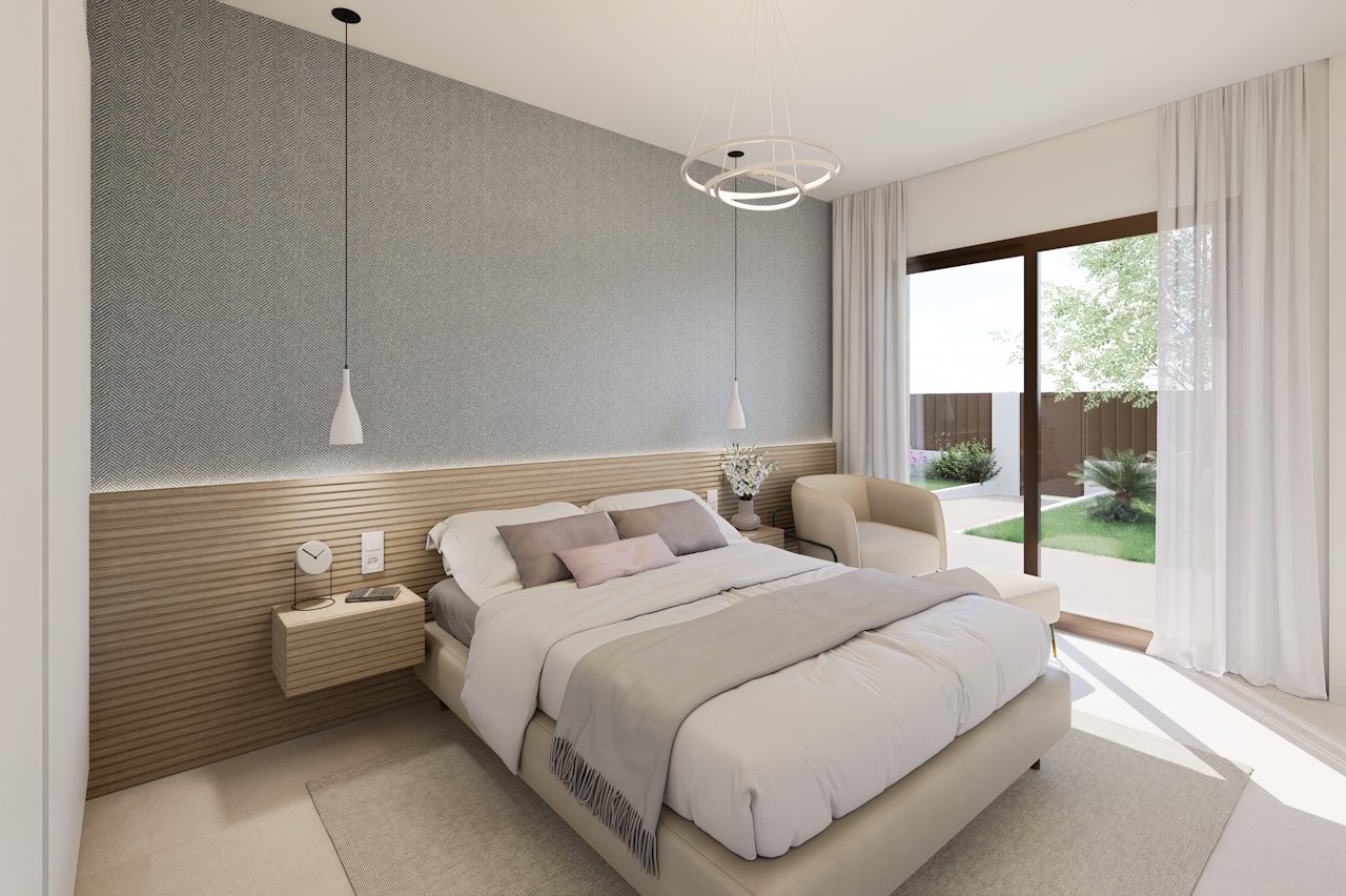 Villen mit 3 Schlafzimmern, 3 Bädern, Dachterrasse, Tiefgaragenstellplatz und Gemeinschaftspool neben Serena Golf