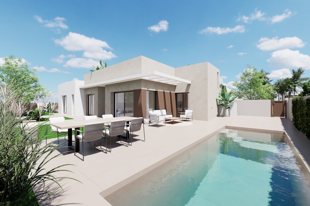 Villen mit 3 Schlafzimmern, 3 Bädern, Dachterrasse, Tiefgaragenstellplatz und Gemeinschaftspool neben Serena Golf