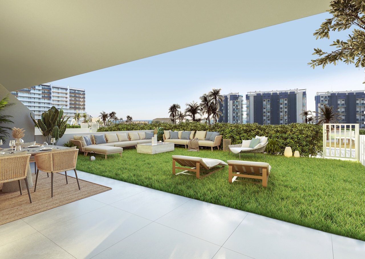 Appartements mit 2 Schlafzimmern, Klimaanlage, Fußbodenheizung in Bädern und Tiefgaragenstellplatz nur 400 m from Strand