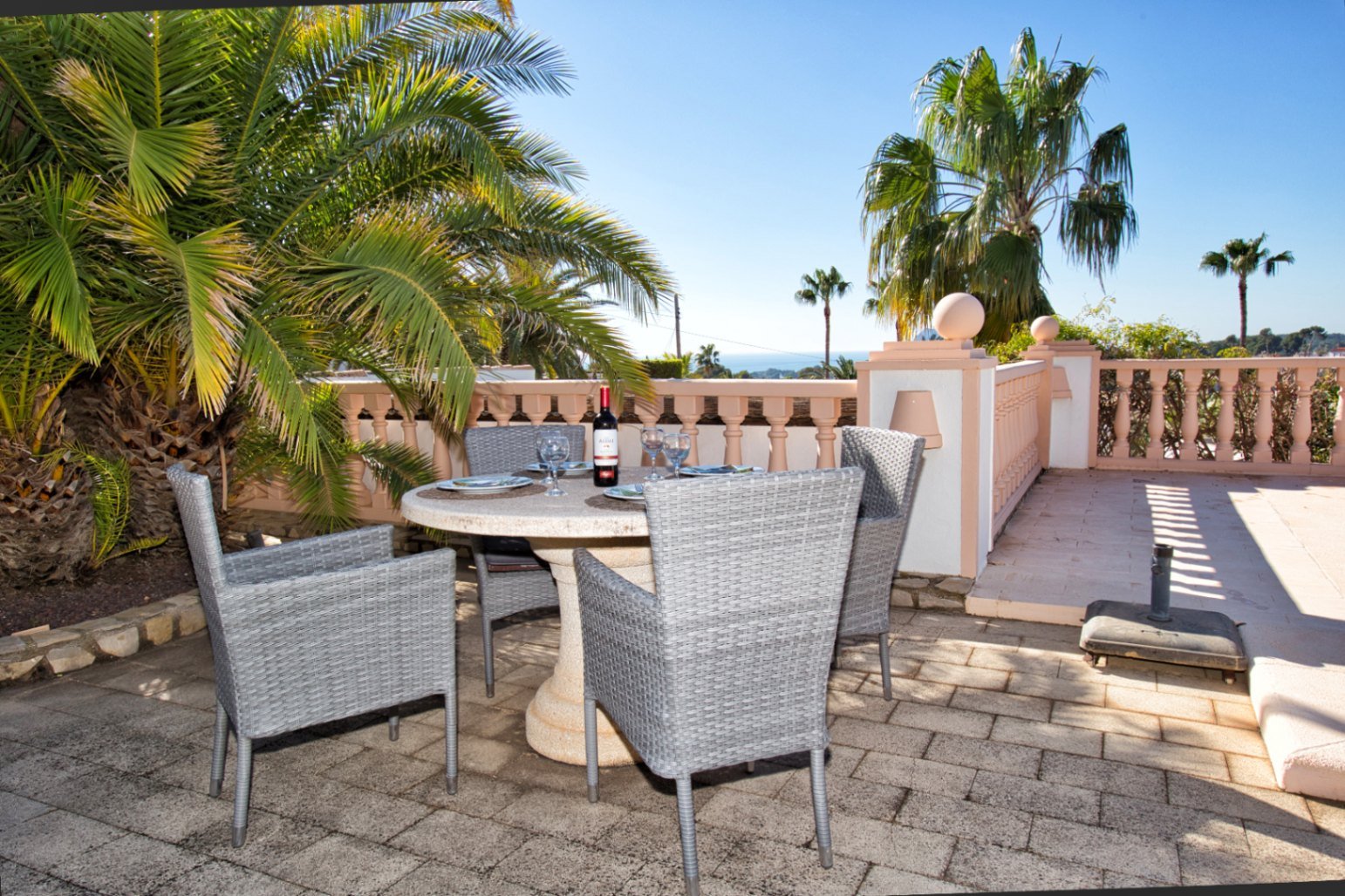 Freistehende Villa mit Meerblick, Pool und 3 Schlafzimmern in San Jaime