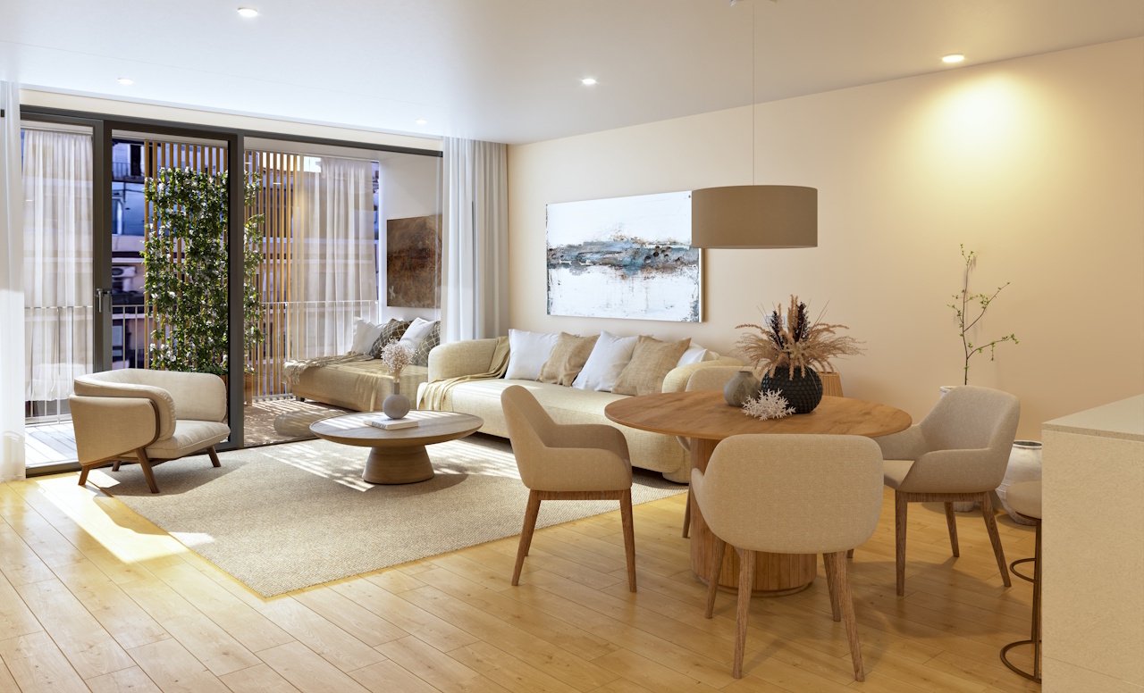 Appartements mit 3 Schlafzimmern, 2 Bädern, Klimaanlage und optionalem Tiefgaragenstellplatz im Zentrum von Palma de Mallorca