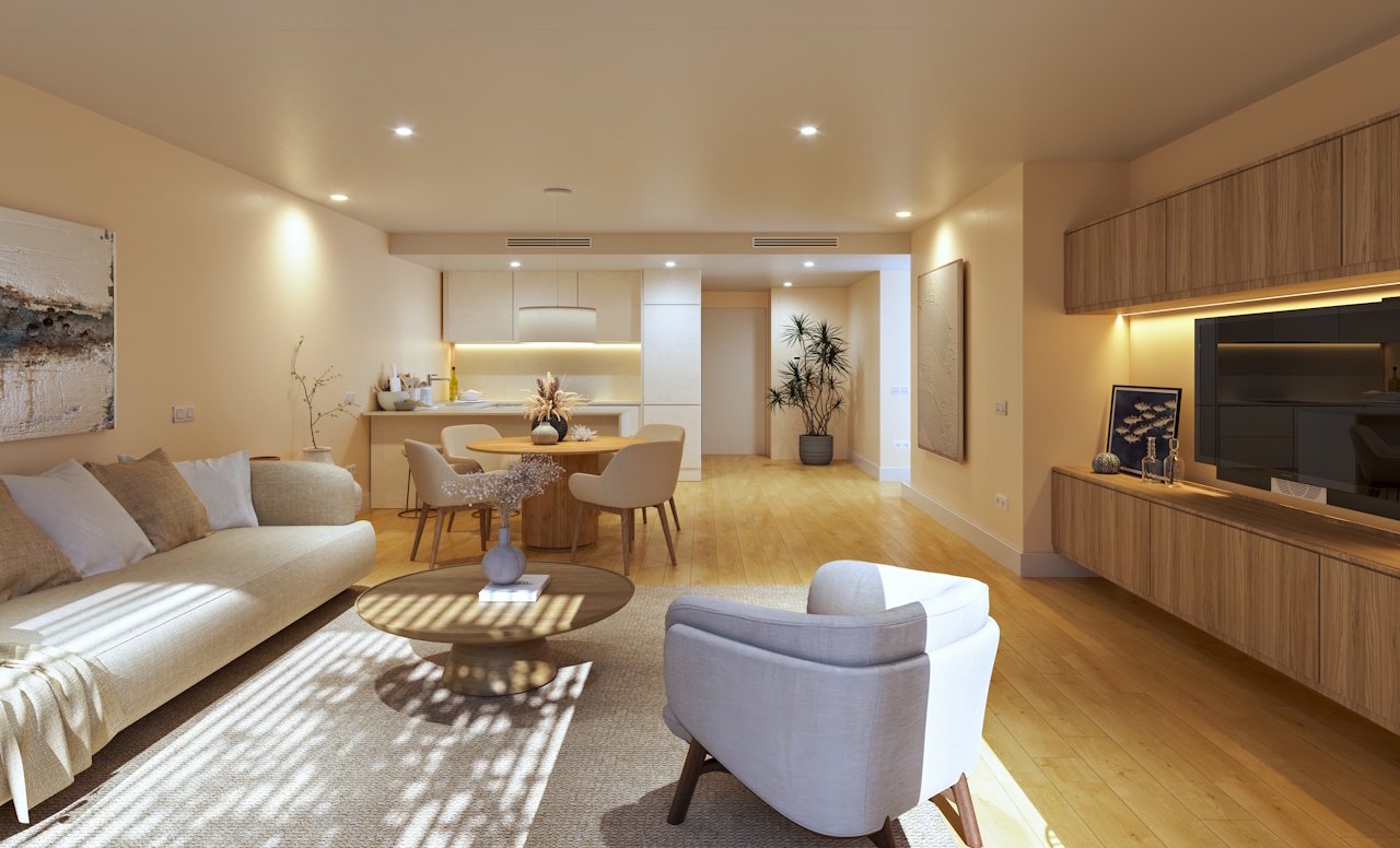 Appartements mit 3 Schlafzimmern, 2 Bädern, Klimaanlage und optionalem Tiefgaragenstellplatz im Zentrum von Palma de Mallorca
