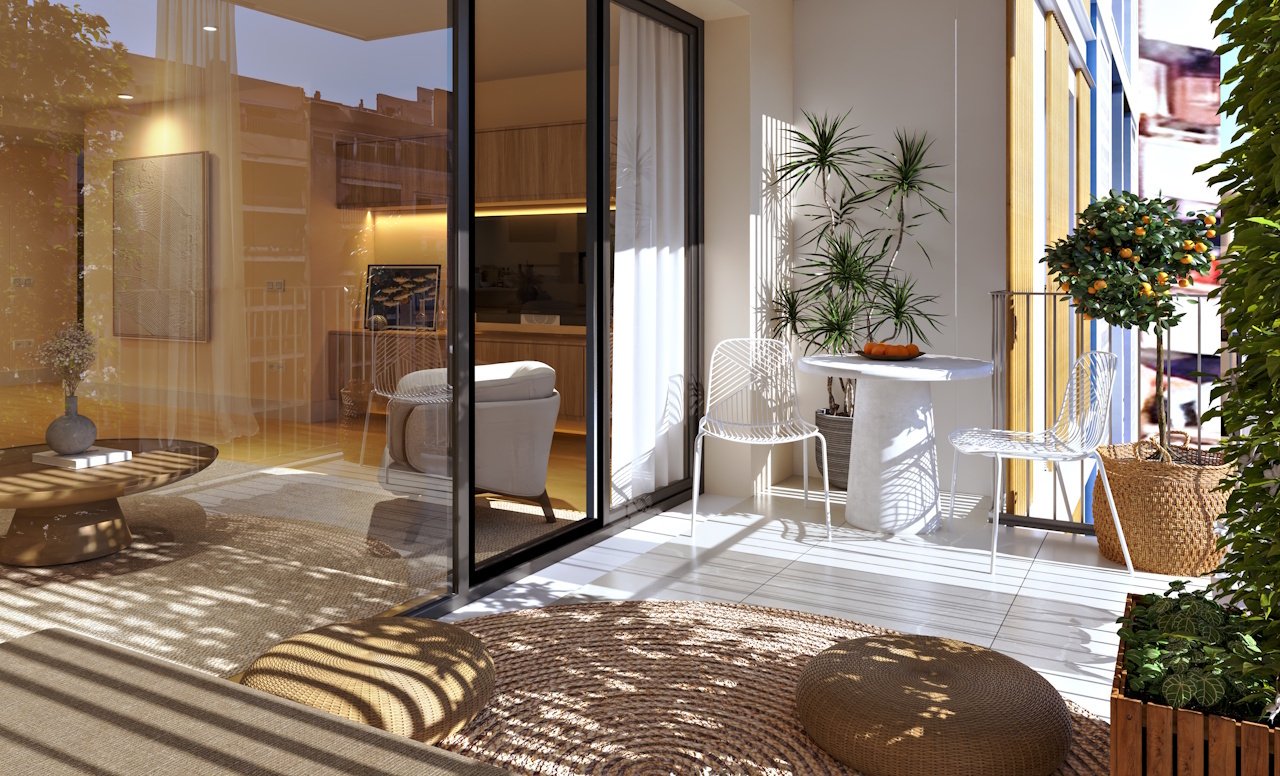 Appartements mit 3 Schlafzimmern, 2 Bädern, Klimaanlage und optionalem Tiefgaragenstellplatz im Zentrum von Palma de Mallorca