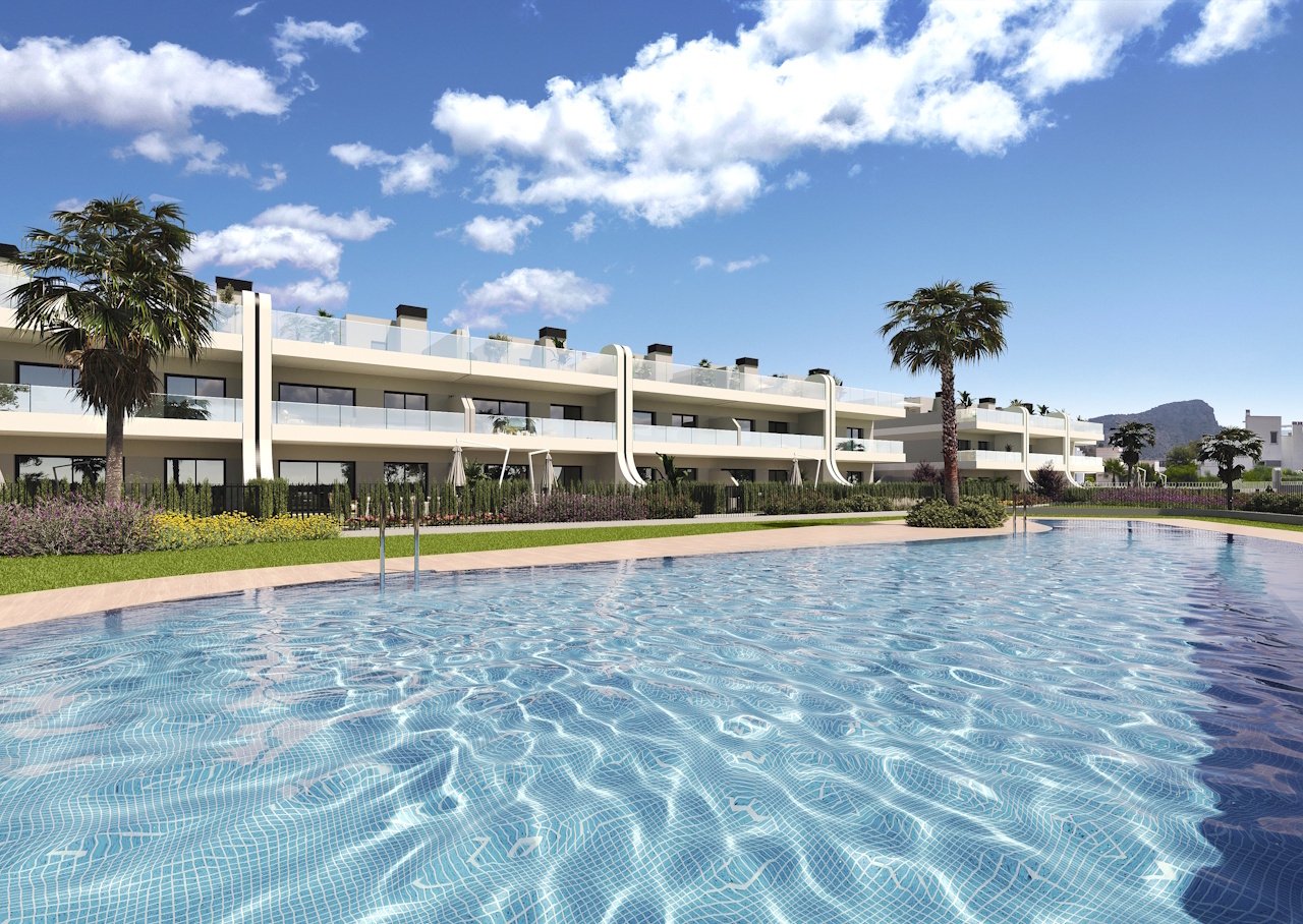 Atamaría: Erdgeschoss-Wohnungen mit 3 Schlafzimmern, 2 Badezimmern, Klimaanlage, Kfz-Stellplatz und Gemeinschaftspool im Herzen des La Manga Club Atamaría: Erdgeschoss-Wohnungen mit 3 Schlafzimmern, 2 Badezimmern, Klimaanlage, Kfz-Stellplatz und Gemeinschaftspool im Herzen des La Manga Club