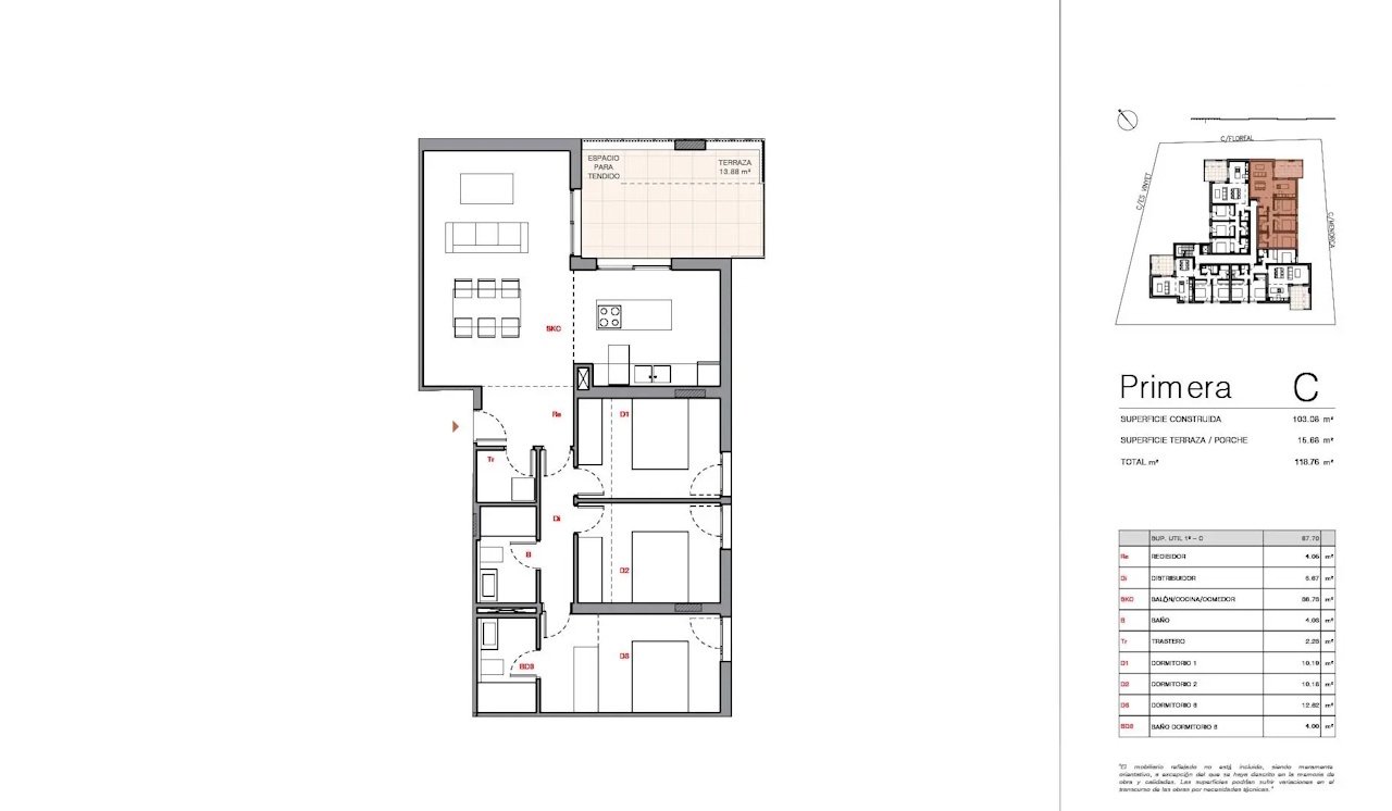 Appartements mit 3 Schlafzimmern, 2 Bädern, Klimaanlage, Kfz-Stellplatz und Gemeinschaftspool nur 750 m vom Strand