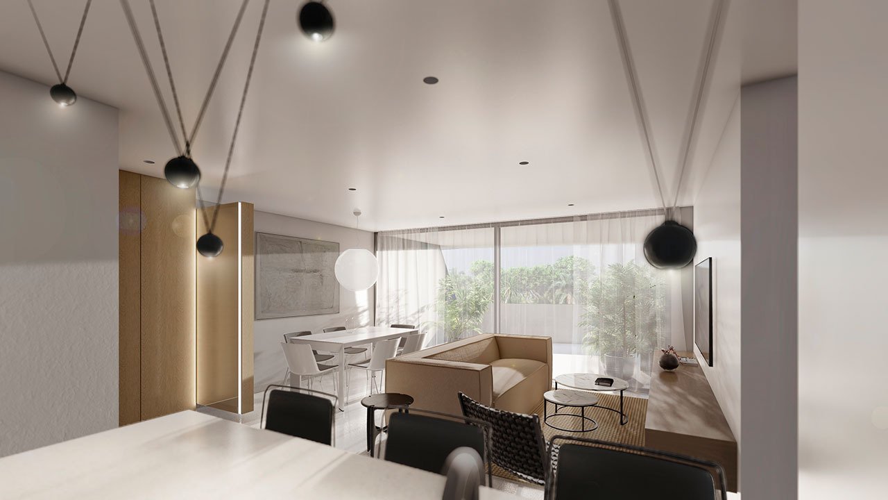 Penthouses with 2 bedrooms, 2 bathrooms, air conditioning and fitted kitchens with electrical appliances in a gated complex with communal pool and SPA