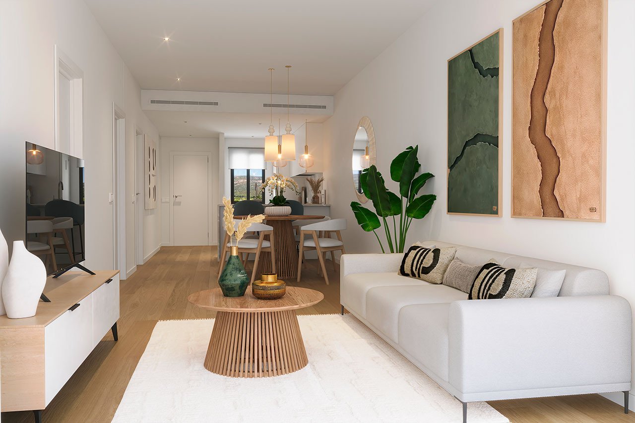 Fantastic apartments with 1 bedroom, 1 bathroom, air conditioning, private parking and communal pool