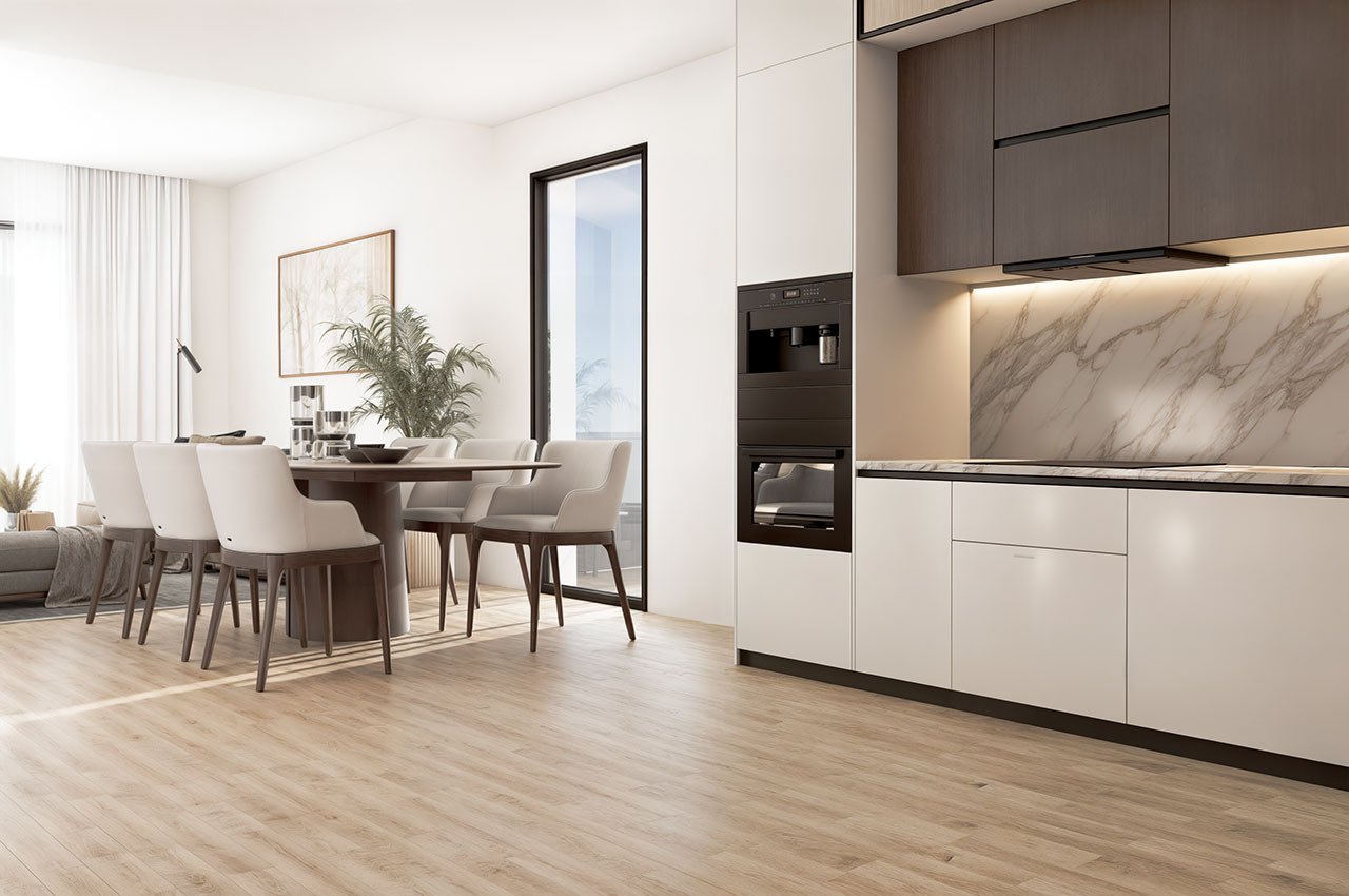 Penthouses with 2 bedrooms, 2 bathrooms, communal pools and sea views