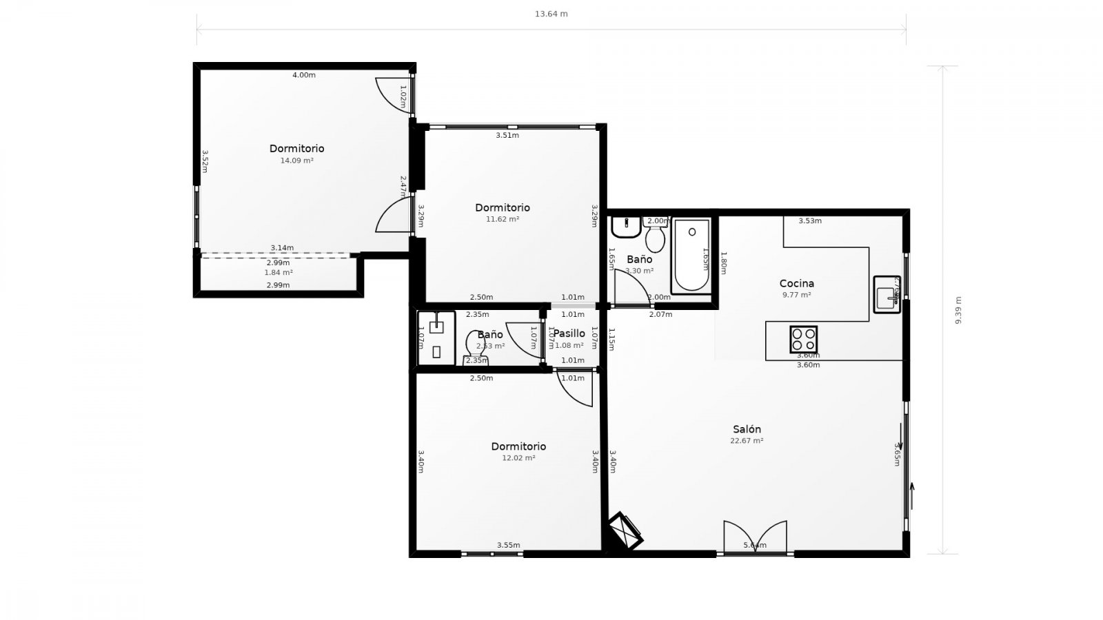 Villa mit 3 Schlafzimmern, 3 Bädern, Privatpool und Meerblick