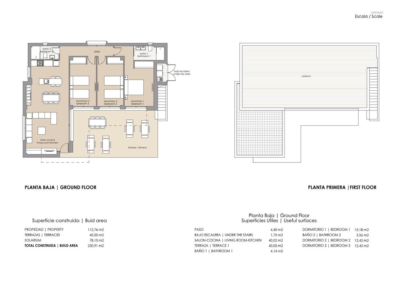 Exclusive villas with 3 bedrooms, 2 bathrooms, roof terrace and private pool in a beautiful golf complex