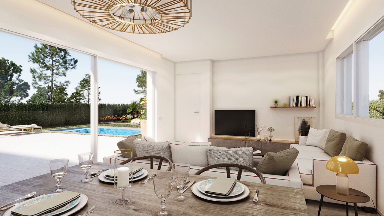Exclusive villas with 4 bedrooms, 3 bathrooms, roof terrace and private pool in a beautiful golf complex