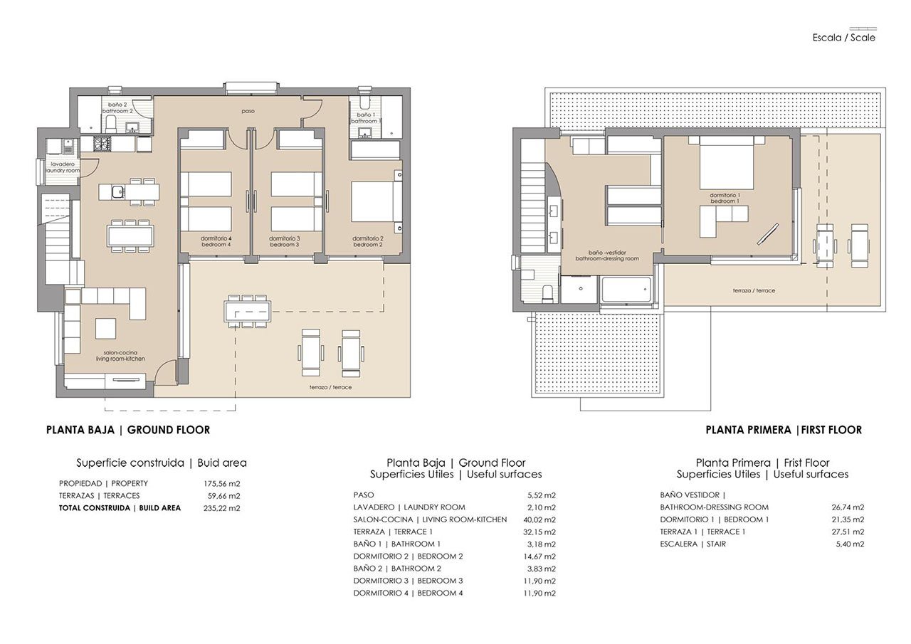 Exclusive villas with 4 bedrooms, 3 bathrooms, roof terrace and private pool in a beautiful golf complex