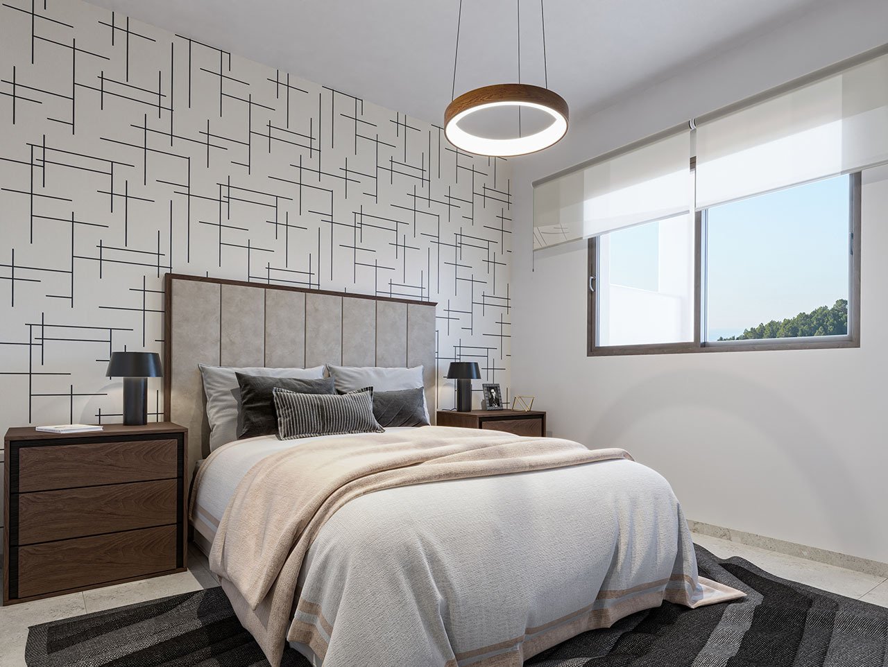 3 bed penthouses with roof terrace, underground parking space and communal pool only 500 m from the beach