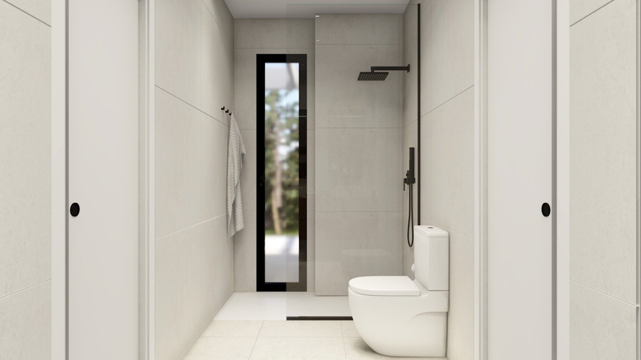 Spacious townhouses with 3 bedrooms, 2 bathrooms, 1 toilet, private pool and private parking