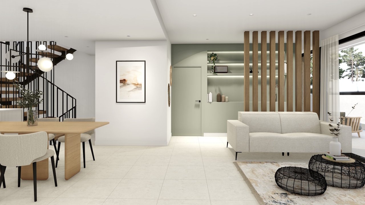 Spacious townhouses with 3 bedrooms, 2 bathrooms, 1 toilet, private pool and private parking