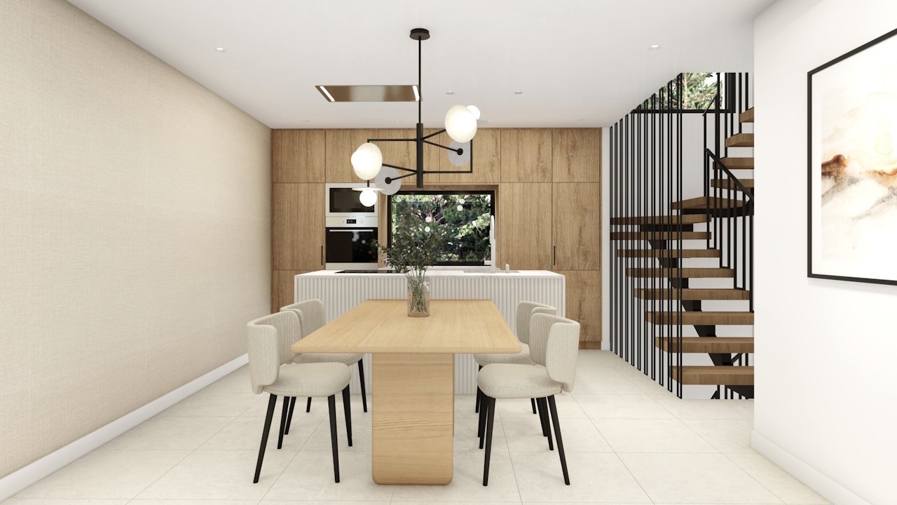 Spacious townhouses with 3 bedrooms, 2 bathrooms, 1 toilet, private pool and private parking