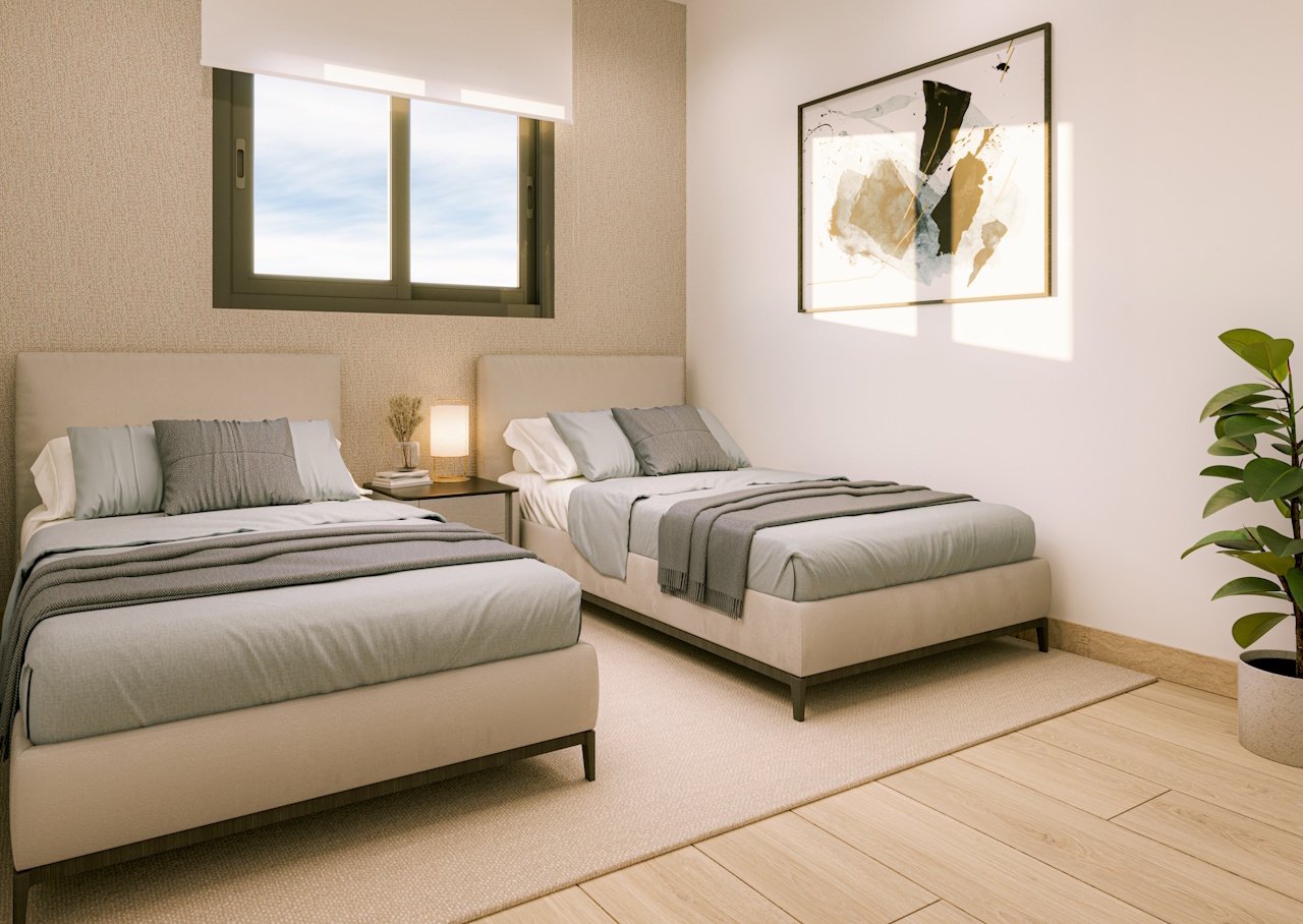 Apartments with 3 bedrooms, 2 bathrooms and private parking in a marvellous complex with gym, spa, sauna and communal pools