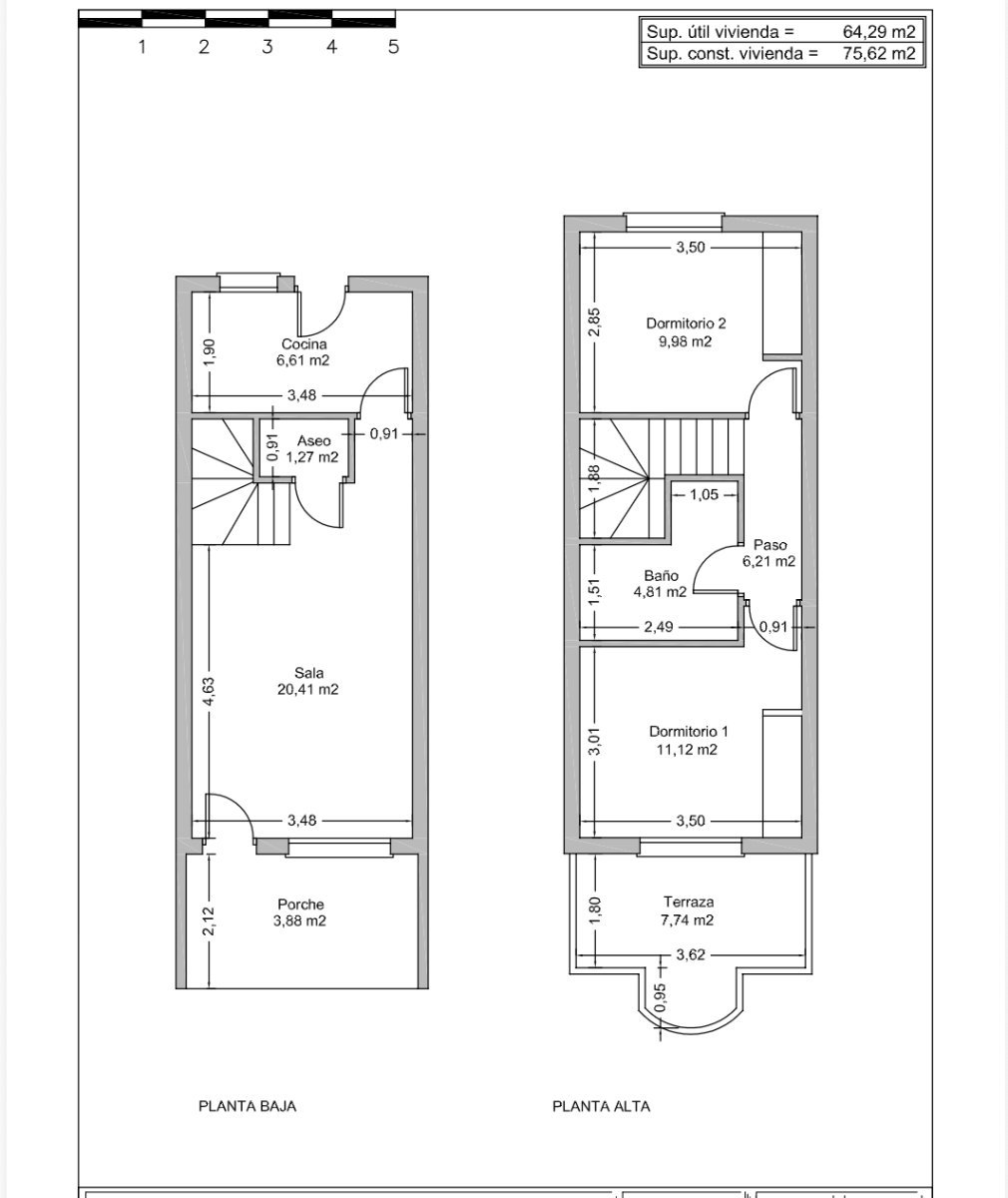 Two-bedroom terraced house with one bathroom, a guest toilet and a communal swimming pool in the La Fiesta II residential complex