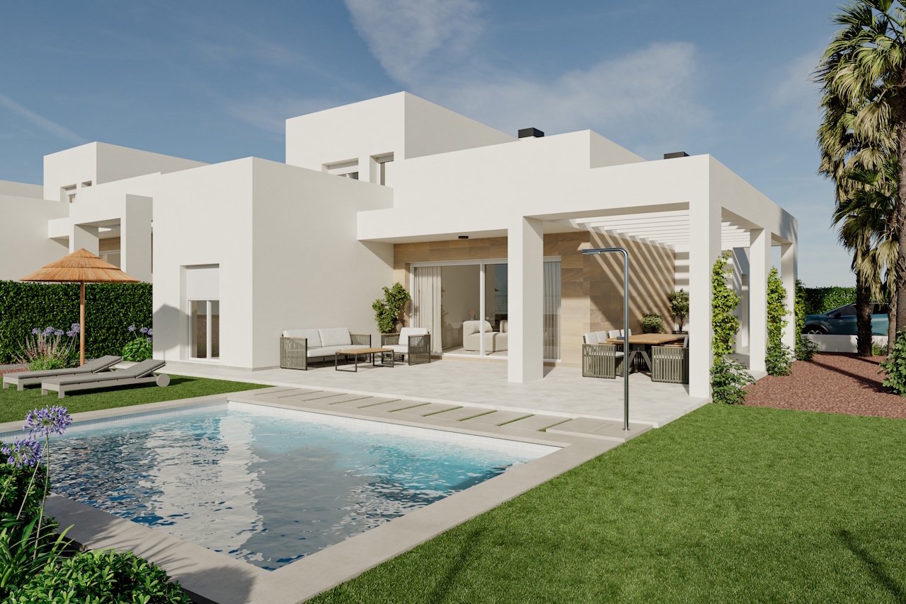 Algorfa: Villas with 4 bedrooms, 3 bathrooms, air conditioning and private pool on La Finca Golf Resort 