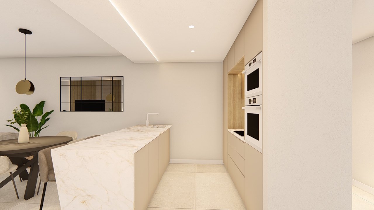 Penthouses with 3 bedrooms, air conditioning, private parking and communal pool, set within a beautiful golf resort just 500 metres from the beach