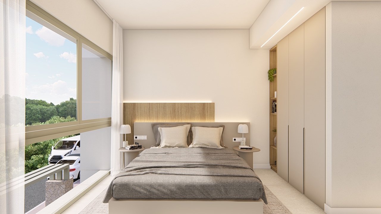 Penthouses with 3 bedrooms, air conditioning, private parking and communal pool, set within a beautiful golf resort just 500 metres from the beach