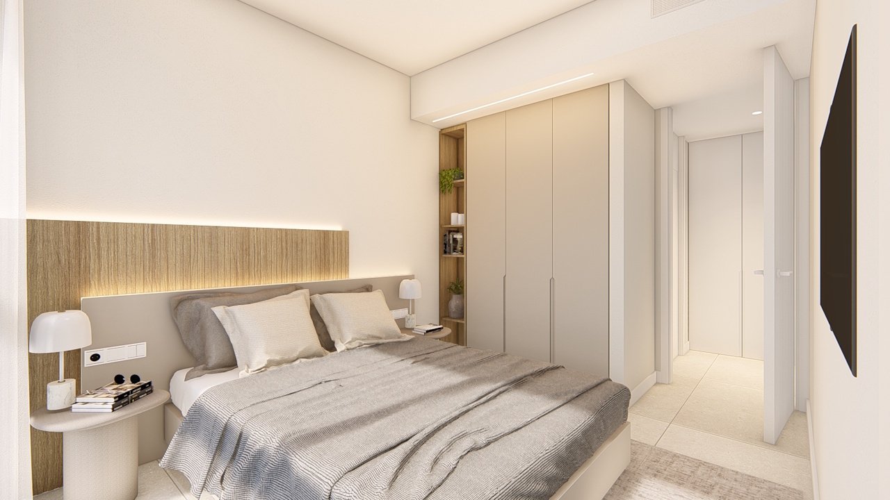 Penthouses with 3 bedrooms, air conditioning, private parking and communal pool, set within a beautiful golf resort just 500 metres from the beach