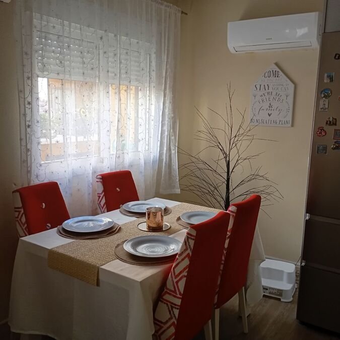Terraced house with 2 bedrooms, 1 bathroom, a guest toilet, a roof terrace and a communal swimming pool