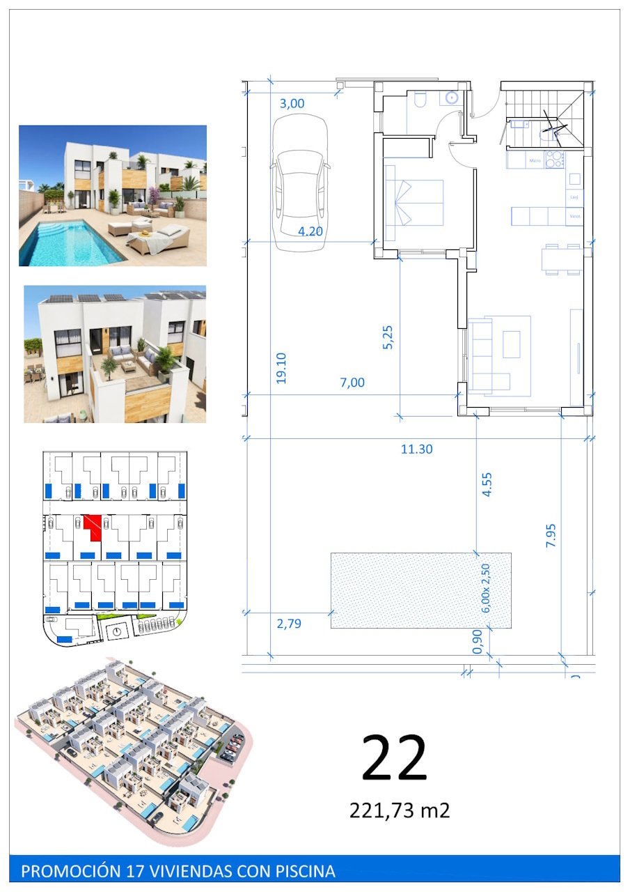 Exklusive detached villas with 3 bedrooms, 2 bathrooms, guest toilet, roof terrace, air conditioning, private pool and private parking