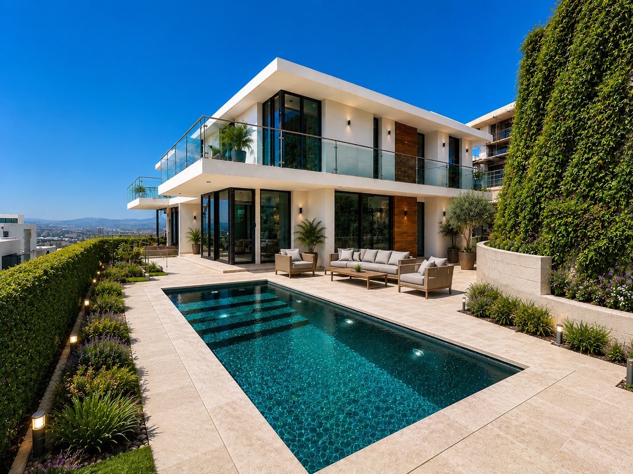Luxury villas with 4 bedrooms, 4 bathrooms, underfloor heating, air conditioning and private pool in one of Benidorm’s most sought-after areas
