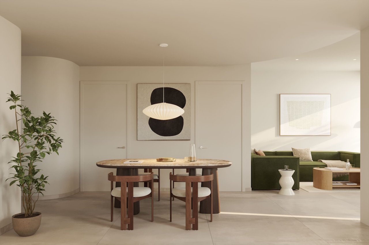 One level villas with 3 bedrooms, 2 bathrooms, toilet, private pool and private parking at La Finca Resort