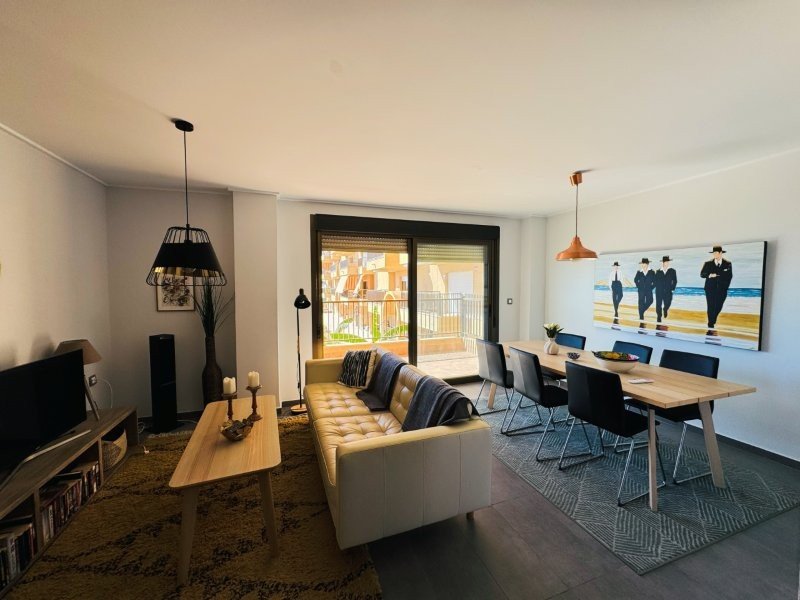 Spectacular renovated beachfront apartment with sea views in La Mata