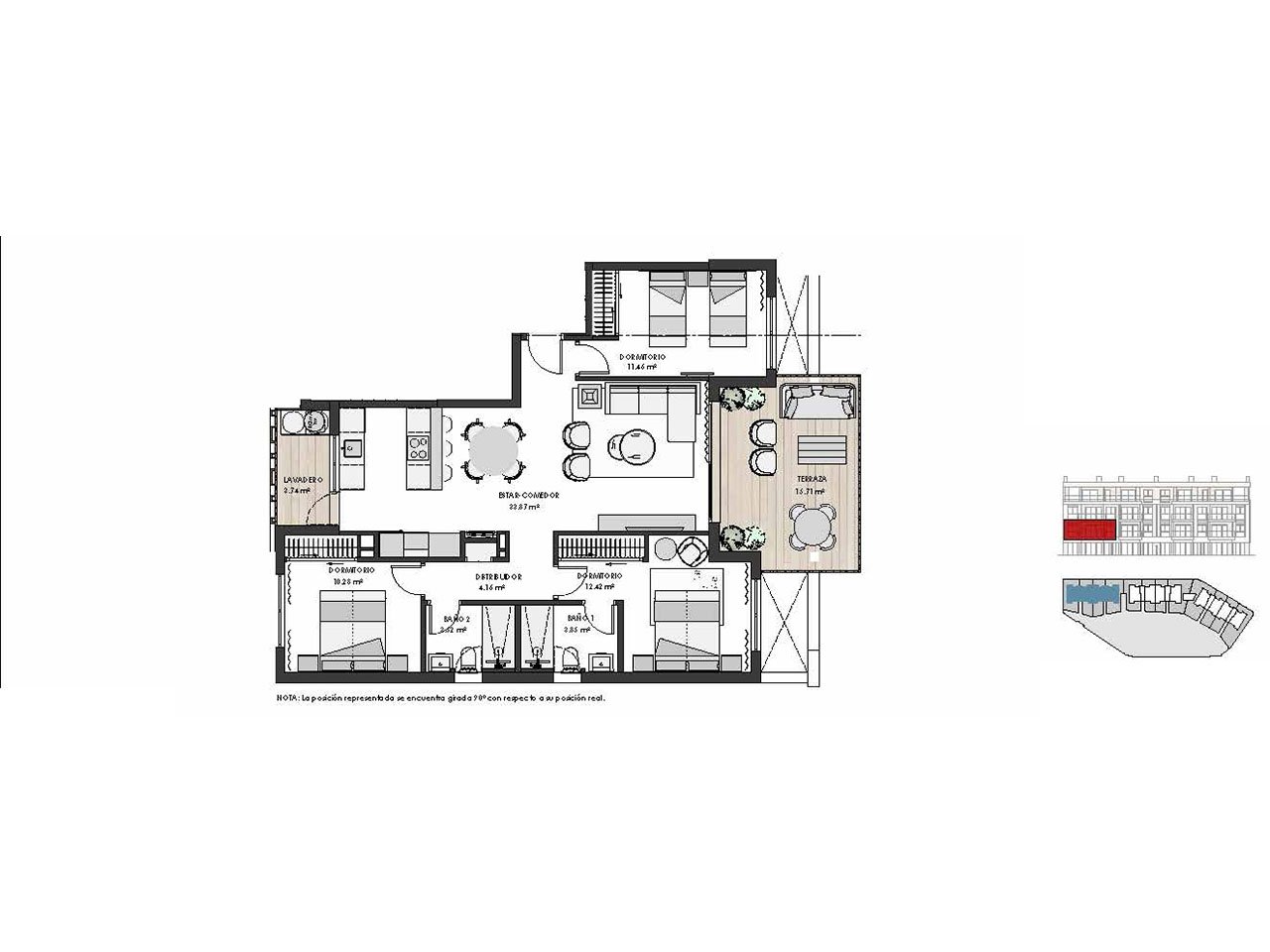 Fantastic apartments with 3 bedrooms, 2 bathrooms, underground parking space and communal pool at the Santa Rosalía Lake and Life Resort
