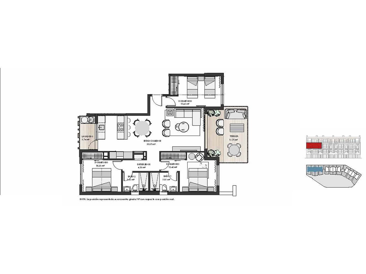 Fantastic apartments with 3 bedrooms, 2 bathrooms, underground parking space and communal pool at the Santa Rosalía Lake and Life Resort
