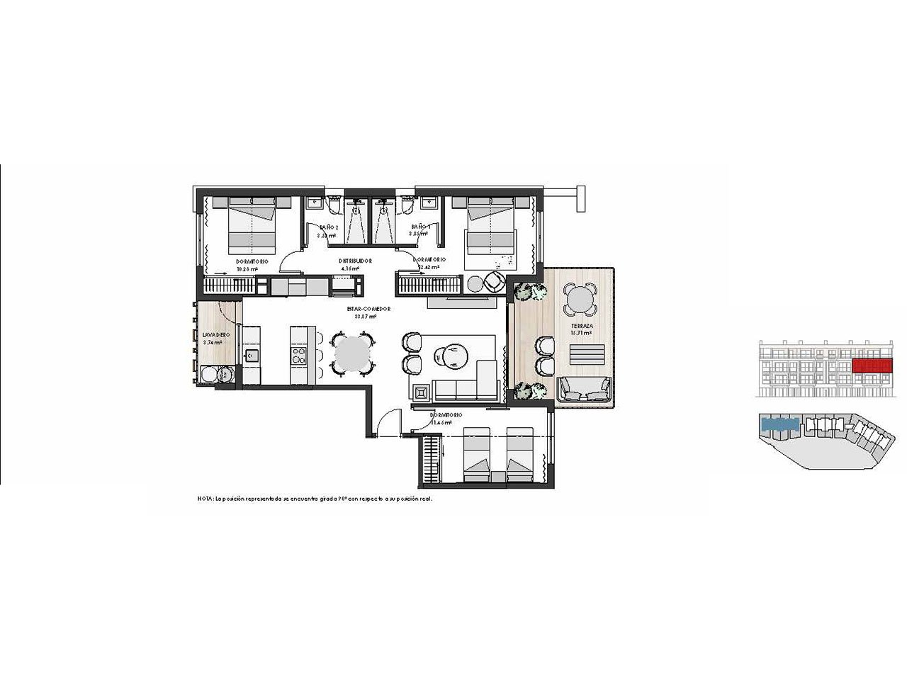 Fantastic apartments with 3 bedrooms, 2 bathrooms, underground parking space and communal pool at the Santa Rosalía Lake and Life Resort