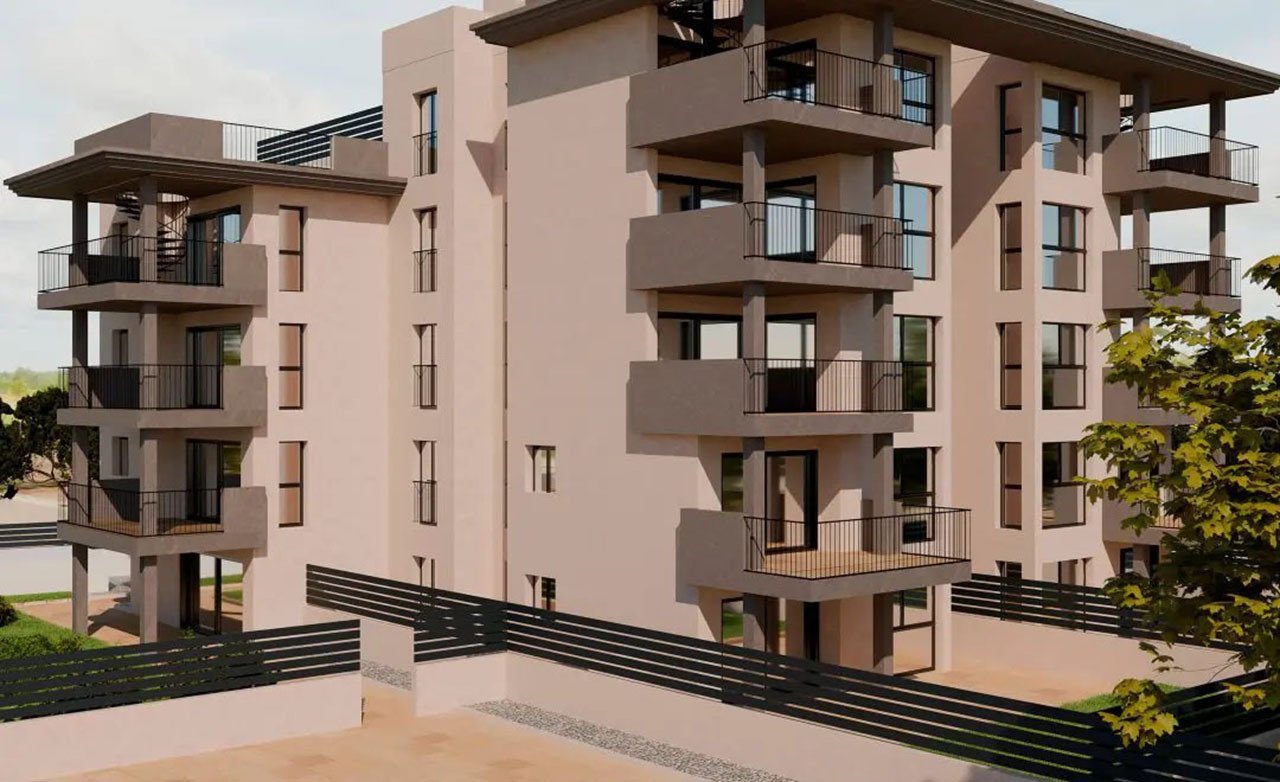 Penthouses with 3 bedrooms, 2 bathrooms, air conditioning, underfloor heating, private parking and communal pool only 500 m from the beach