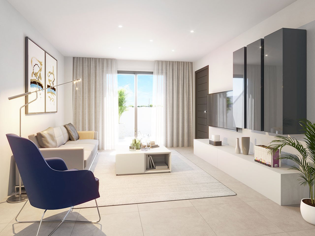 Top floor apartments with 3 bedrooms, 2 bathrooms, roof terrace and communal pool