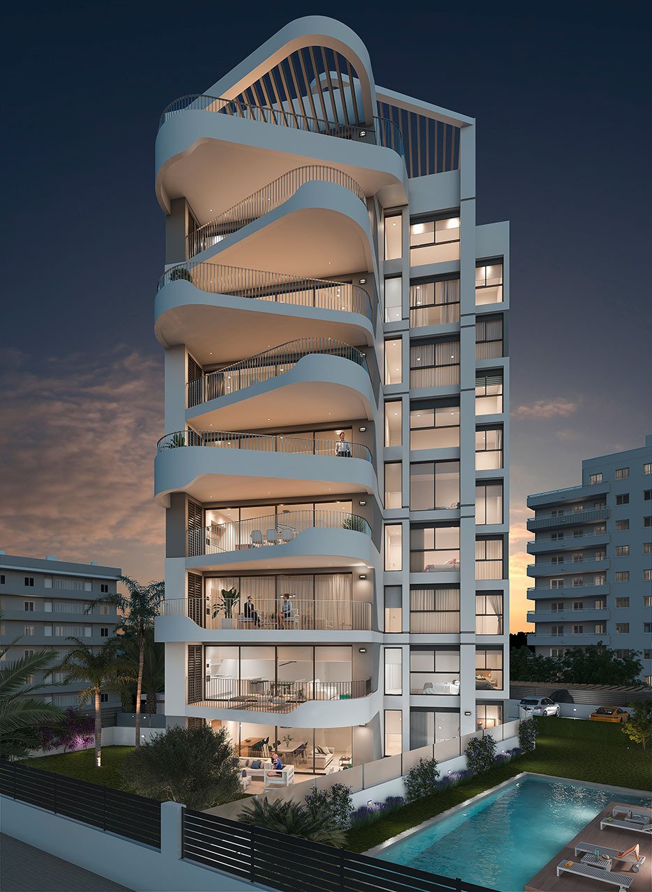 Penthouse with 3 bedrooms, 2 bathrooms, roof terrace, private parking and communal pool