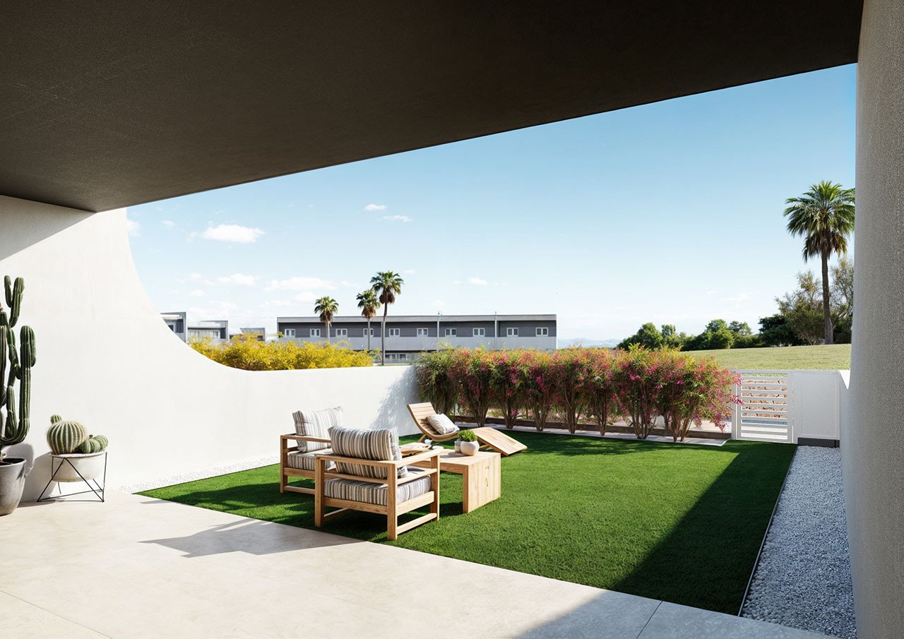 Adosados de 3 dormitorios y 2 baños con aseo, parking privado en un maravilloso complejo a tan solo 5 km de la playa