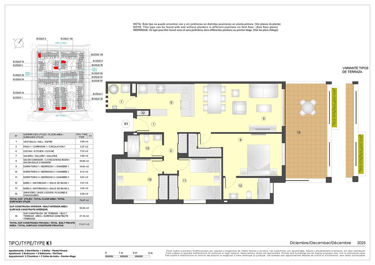 Bungalows de 3 dormitorios y 2 baños con parking en sótano y piscina comunitaria a tan solo 500 m de la playa